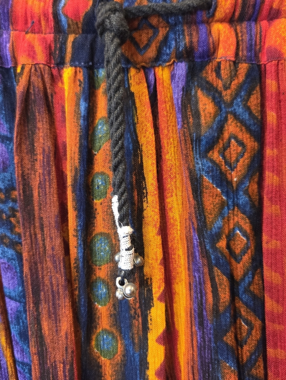 NWT Vintage 90s Worthington Boho Tiered Maxi Skirt Large Geometric Ikat Print - Picture 4 of 14